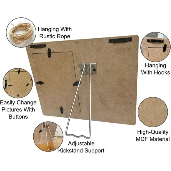 Mother-In-Law Gift Picture Frame 4x6 Photo Sunflower Design Hanging Tabletop - Picture 8 of 11